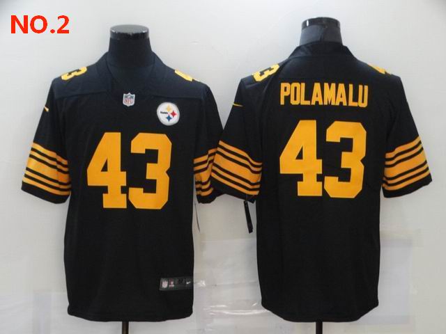 Cheap Men's Pittsburgh Steelers #43 Troy Polamalu Jerseys-36